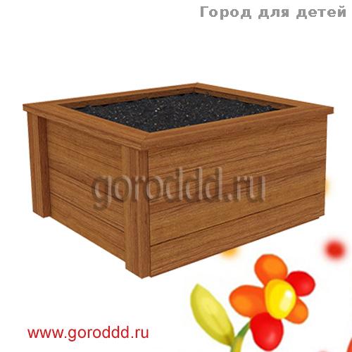 Дачная деревянная высокая грядка "Высокий урожай" Гр-1 1000х1000х450